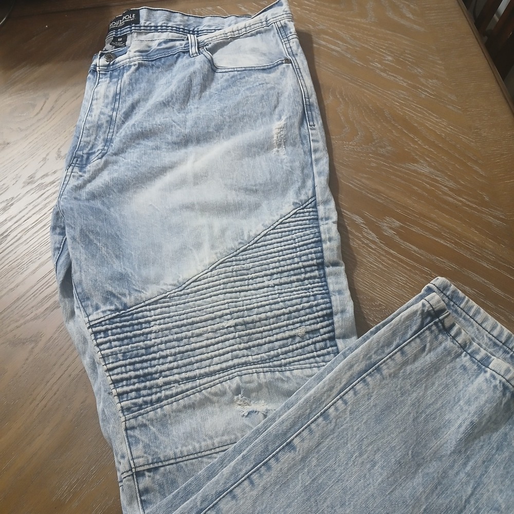 VTG Southpole Authentic Collection MenJeans Sz48x33 Distressed Grunge Baggy...